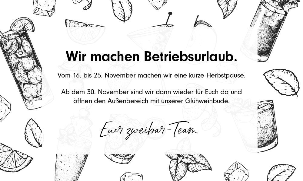 Betriebsurlaub vom 16. bis 23. November 2023