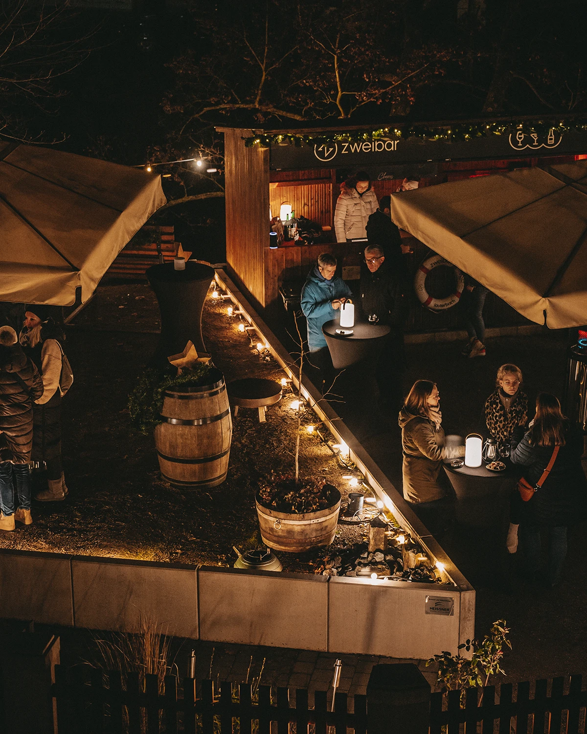 Glühweinbude an der zweibar im zweibar Garten